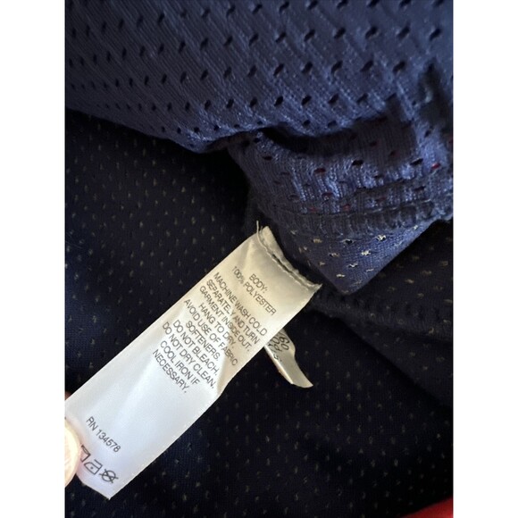 Vineyard Vines Vest Kids M 12/14 Red Blue Full Zip Quilt Pockets Fleece Sherpa - Picture 7 of 9